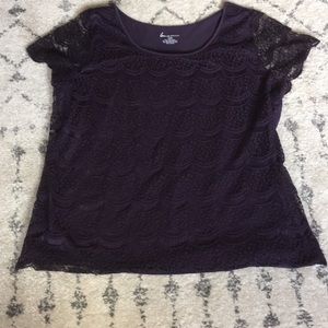 Purple Lace Lane Bryant Top 18/20